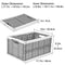 Livememory 2 Pack Collapsible Crates - Foldable Crates, 31 Liters Plastic Milk Crate Storage Bin for Home, Laundry, Clothes(17.7x 12 x 9 inches)
