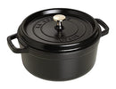 Staub Round Cocotte, 24 cm, Black