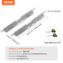 VEVOR Wheel Alignment Tool, 2-Pack Toe Alignment Toe Plates, Stainless Steel Wheel Alignment Tool Plate, Toe Angle Accurate Measurement, Includes 2 Measuring Tapes & Conversion Chart