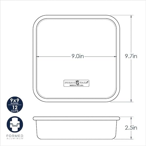 Nordic Ware Natural Aluminum Commercial Square Cake Pan