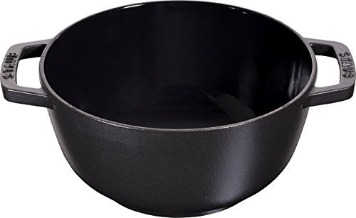 STAUB Fondue Set of 4 Forks, Cast Iron, 16 cm, 1.1 L, Suitable for Cheese, Chocolate and Meat Fondue, Black