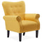 BELLEZE Modern Accent Chair for Living Room, High Back Armchair with Wooden Legs, Upholstered Wingback Chair Padded Armrest Single Sofa Club Chair for Living Room, Bedroom - Allston (Citrine Yellow)