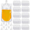 100 Pcs Plastic Flasks,8 Oz Concealable and Reusable Drink Pouches,Leak Proof Plastic Drinking Flasks for Travel Outdoor Sports Concerts Events