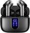 TAGRY Bluetooth Headphones True Wireless Earbuds 60H Playback LED Power Display Earphones with Wireless Charging Case IPX5 Waterproof in-Ear Earbuds with Mic for TV Smart Phone Laptop Computer Black