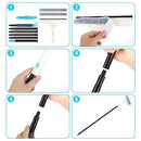 Wothfav Professional Window Squeegee Cleaner, 61" Telescopic Window Cleaning Equipment, 2 in 1 Window Squeegee with Extendable Cleaning Poles, Glass Cleaning Tools for Indoor/Outdoor