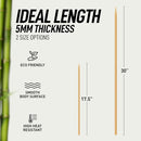 Zulay Kitchen Authentic Bamboo Marshmallow Smores Sticks - 40 Extra Long 17.5" Roasting Sticks - 5mm Heavy-Duty Bamboo Skewers - Thick Smore Sticks - Ideal for Grilling - Marshmallow Sticks Camping