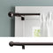 Zenna Home Window Curtain Rod, Easy Install Twist and Shout Telescoping Tension Rod, Adjustable 48" to 84", No Tools Needed, with Decorative Round Finials, Oil Rubbed Bronze