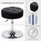 Furniliving PU Leather Swivel Makeup Chair, Adjustable Height Vanity Stool for Living Room, Bedroom, Modern Round Ottoman, Black