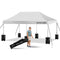 Pop Up Canopy Tent 10x20 - Commercial Instant Shelter Foldable/Collapsible Sun Shade Canopy Pop Up Tent w/Waterproof Tent Top, Portable Carry Bag & Sand Bag - SereneLife SLGZ20W (White)