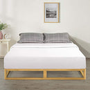 Zinus Industrial Pine Wood Queen Bed Frame | Low Bed Base Mattress Foundation - Natural 20cm / Mattress Foundation/Bedroom Furniture