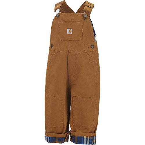 Carhartt Little Boys' Canvas Bib Overall, Carhartt Brown, 5