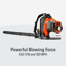 Husqvarna 965877502 350BT 2-Cycle Gas Backpack Blower, Orange