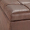 SIMPLIHOME Harrison 36 inch Wide Square Coffee Table Lift Top Storage Ottoman in Upholstered Distressed Umber Brown Tufted Faux Leather for the Living Room,