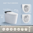 AOZITA Luxury Smart Toilet with Auto Open/Close Lid, Modern Tankless Toilet Bidet Combo with Auto Flush, Warm Water, Warm Air Drying and Remote Control