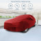 Cosmos - Indoor Car Cover Compatible with Main Compact Saloon Models, Elastic, Breathable and Dustproof Fabric, Soft Lining, Snug Fit, Red