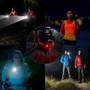 Running Light, 2 Pack Clip on Flashlight for Runners Rechargeable Safety Lights for Walking at Night Hands Free Emergency LED Flashlight Work Light Warning Flashing Camping Hiking Walking Dog