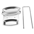 Kitchen Lid Holder, Pot Lid Holder, Spoon Rest/Pan Holder, Kitchen Holder for Lid and Spoon, Stainless Steel Lid Organiser Stand, 19 x 15.5 x 19 cm