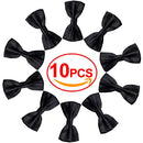 10 Pcs Elegant black Pre-tied Bow ties Formal Tuxedo Bowtie Set with Adjustable Neck Band,Gift Idea For Men And Boys (10 Pcs6)