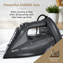 Tower T22008G CeraGlide Cordless Steam Iron with Ceramic Soleplate and Variable Steam Function, Grey