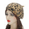 ZLYC Womens Rabbit Fur French Beret Hat Leopard Print (Brown)