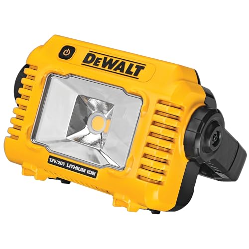 DEWALT 12V/20V MAX LED Work Light, Compact with 360 Degree Rotating Handle, 2000 Lumens of Brightness, Cordless, Bare Tool Only (DCL077B)