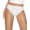 Hanes Women's Comfort Cotton Hi-Cut Panties 5-Pack, White, 9