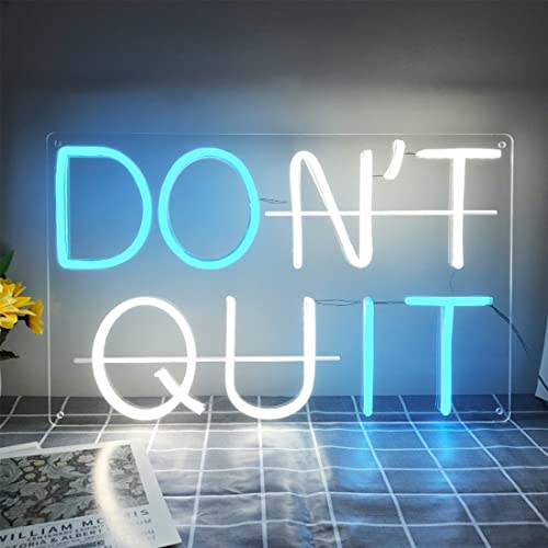 Do It Don't Quit Neon Sign for Wall, Room Decor, Motivational Wall Art Neon Light for Office, Bar, Gym, Cool Neon Light Sign for Party, Events, Birthday Gifts, 16.9x10.6 Inch