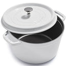 Staub Cast Iron Dutch Oven 5-qt Tall Cocotte, Made in France, Serves 5-6, White