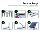 Noveden Solar Water Pond Water Fountain, 15W Solar Panel, Adjustable Flow, Efficient, Easy Setup and Maintenance, Versatile Garden Decor, 36 x 34cm