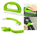 GYB Green 3 in 1 Tile Grout Cleaning Brush Mould Remover Narrow Stiff Stain Cleaner