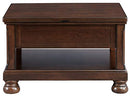 Signature Design by Ashley Porter Traditional Hand-Finished Lift Top Coffee Table, Dark Brown