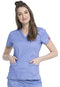 Dickies Gen Flex Women Scrubs Top V-Neck DK800, Ceil, Small