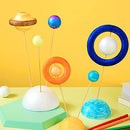 27 Pieces Solar System Model Kit Includes 12 Pieces Mixed Sized Foam Balls and 10 Pieces Long Bamboo Sticks and 5 Pieces Painting Brushes for Kids School Science Projects Arts and Crafts Supplies