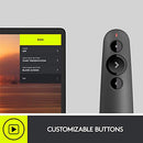 Logitech R500s Laser Class 1 Presenter Bluetooth and USB / Presentation Clicker - Universal Compatibility, 20m range, Customisable, Smart Battery 12 months usage