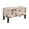 Linon Stephanie Ottoman, Botanical Linen