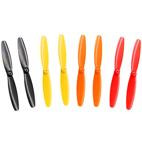 EKIND 8 Pcs Propeller 55mm Props 2-Blade Propeller 1mm Shaft for Fan Leaves Ship Model RC Aircraft Boat DIY Airplane Science and Education Toys (4 Color)