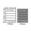 Stamp Stock Pages Sheets Double Sided Stamp Album Stock Pages with 9 Binder Holes Pack of 10 Pages Set Classic Stamp Album (six lines)