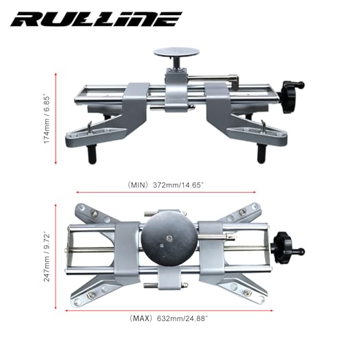 RULLINE 2 Sets Wheel Clamp & Magnetic Adapter Wheel Alignment Tool for Precise Camber Caster Gauges Compatible with 11-25" Rims Camber Alignment Tool Universal Tire Repair Tool