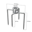 onlyfire Double Ended 8-Prong Rotisserie Fork + 4-Prong Meat Forks (2 Pieces), BBQ Grill Rotisserie Chicken Forks Kit, Fits 12 MM Hexagon & 10 MM and 8 MM Square Spit Rods