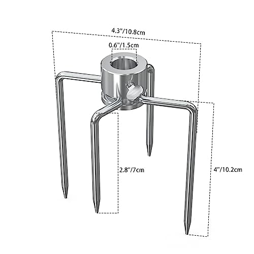 onlyfire Double Ended 8-Prong Rotisserie Fork + 4-Prong Meat Forks (2 Pieces), BBQ Grill Rotisserie Chicken Forks Kit, Fits 12 MM Hexagon & 10 MM and 8 MM Square Spit Rods