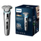 Philips Shaver Series 9000 SkinIQ with Pressure Guard sensor, dual SteelPrecision blades, 360-D Flexing heads, Chrome, S9985/50