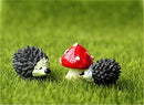 Sungpunet Miniature Garden Fairy Ornament Hedgehog & Mushroom Set