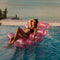 FUNBOY Clear Pink Glitter Leisure Water Chair Tube Pool Float Large Perfect for Summer Pool Parties