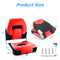 TeBaisea Folding Boat Seats Low Back 2 Pack, Waterproof Fishing Boat Captain Chairs, Stainless Steel Hinges and Microfibre Leather Includes 4 Stainless Steel Screws, Red and Black