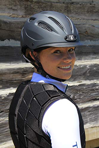 TIPPERARY EQUESTRIAN Horse Riding Helmet - Sportage - Lightweight Cooling Horseback Riding Apparel - Safety Helmet with Superior Ventilation and Air Flow - Matte Black - XS