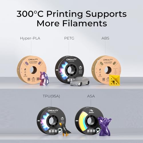 Creality Ender 3 V3 KE 3D Printer, 500mm/s Max High-Speed 3D Printers with Auto Leveling, Dual Cooling, Smart UI and Dual Z-axis, Supports 300℃ Printing Printing Size 8.66x8.66x9.44 inch