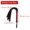 Zhichengbosi 40 cm Riding Crop, Black Faux Leather Paddle Horse Crop and Riding Whip (Red)