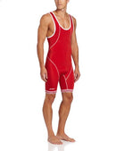 ASICS Men's Snap Down Wrestling Singlet (Red/White), 3X-Small