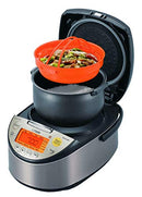 Tiger JKT-S10A Multi-Functional Induction Heating Rice Cooker, Slow Cooker, Food Steamer, Programmable Multi Cooker with LCD Display and Pre-Set Times