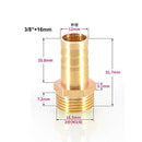 TopHomer 1Pcs BSP Hose connector Brass Pipe Fitting 6mm/8mm/10mm/12mm/16mm/19mm/25mm, Hose Barb Tail Male BSP Thread Connector Joint Copper Coupler Adapter